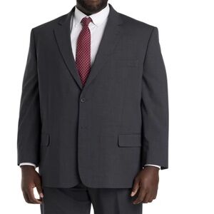 Charcoal Oak Hill Perfect Fit Relaxer Suit Jacket, Men’s Blazer, Big and Tall